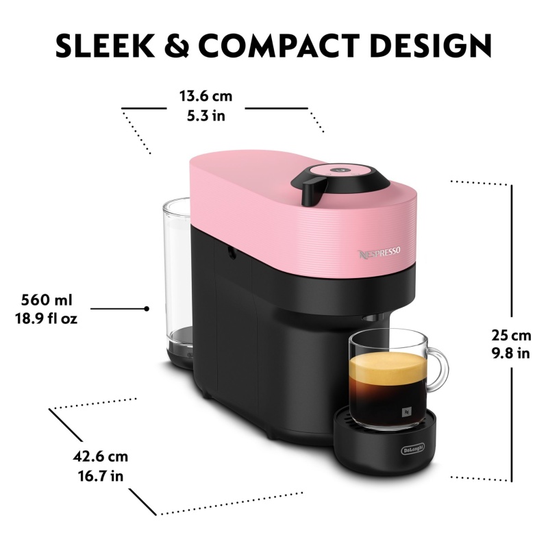 【新品未開封】Nespresso VERTUO POP ピンク Vertuo Pop Coffee Pod Machine by De'Longhi, Candy Pink