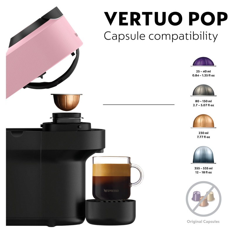 【新品未開封】Nespresso VERTUO POP ピンク Vertuo Pop Coffee Pod Machine by De'Longhi, Candy Pink