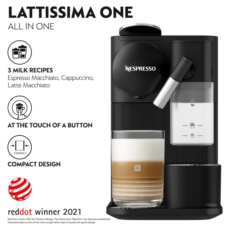 Nespresso EN510.B Lattissima One Coffee Machine - Black | Downtown