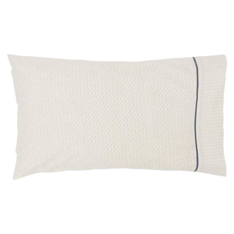 Bedeck Of Belfast Rayanne Standard Pillowcase Pair - Soft Teal & Green