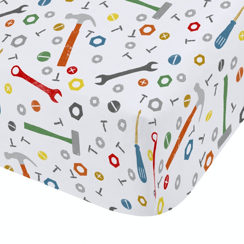 Catherine Lansfield Digger Dreams Fitted Sheet - Multi - Double