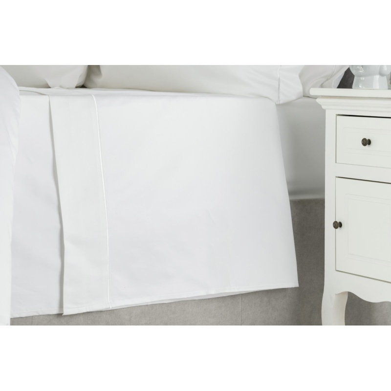 Belledorm White 1000 Thread Count Superior Egyptian Cotton Flat Sheet - Double