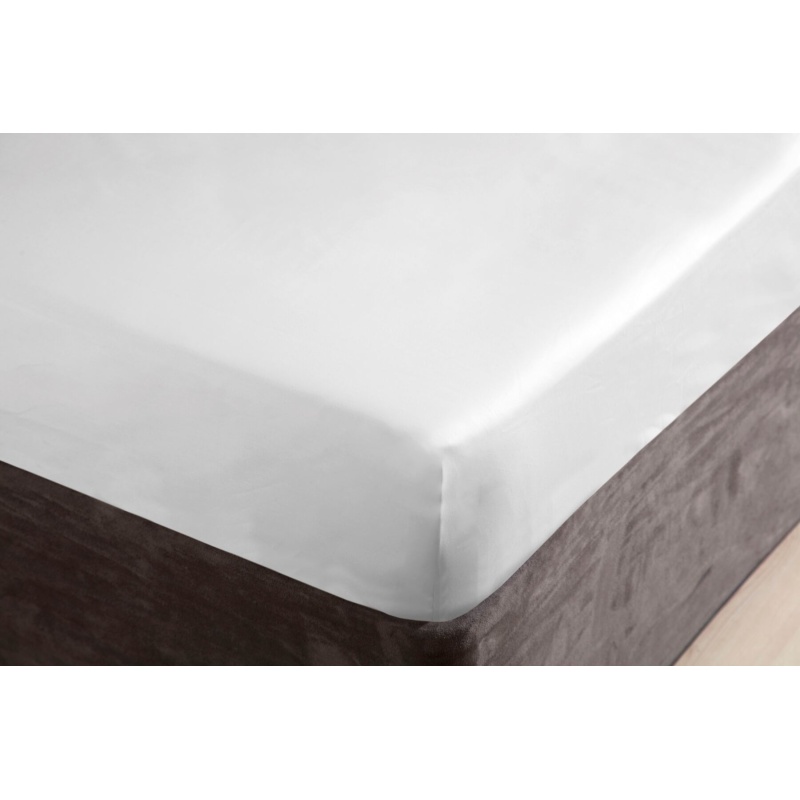 Belledorm White 1000 Thread Count Superior Egyptian Cotton Fitted Sheet 38Cm - Super King