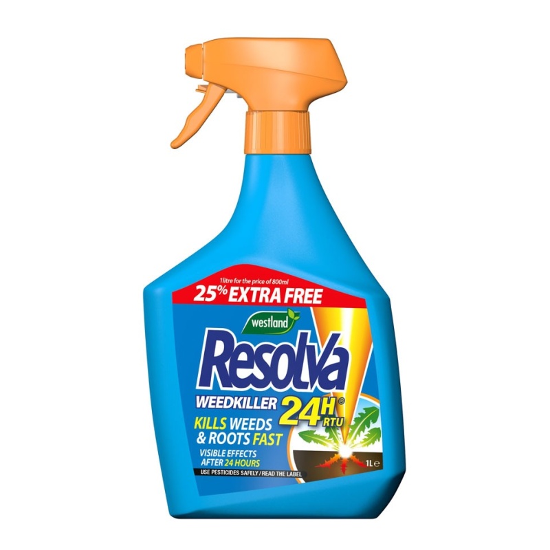 Resolva Weedkiller 24H Ready To Use 800ML + 25% Extra Free