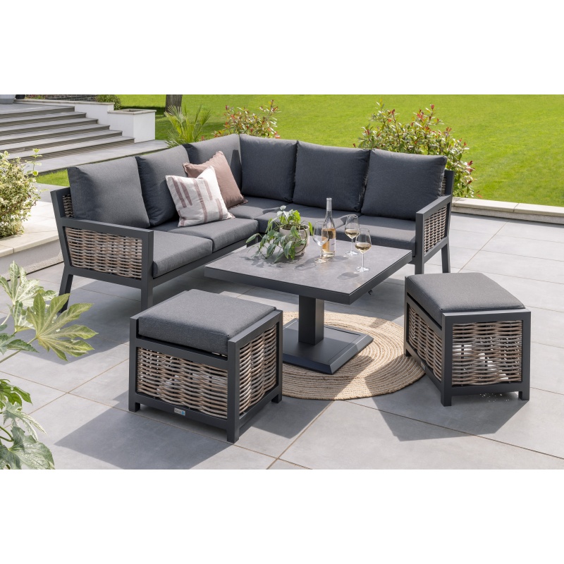 Norfolk Leisure St Lucia Corner Set With Adjustable Table
