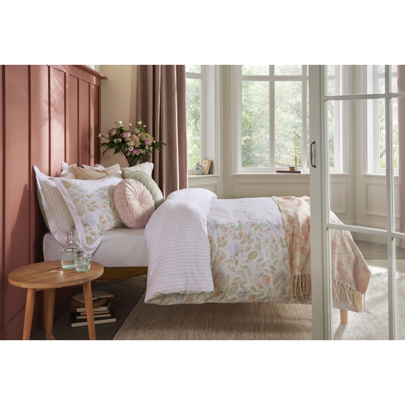 Laura Ashley Orisia Peony Duvet Set - Pale Sage