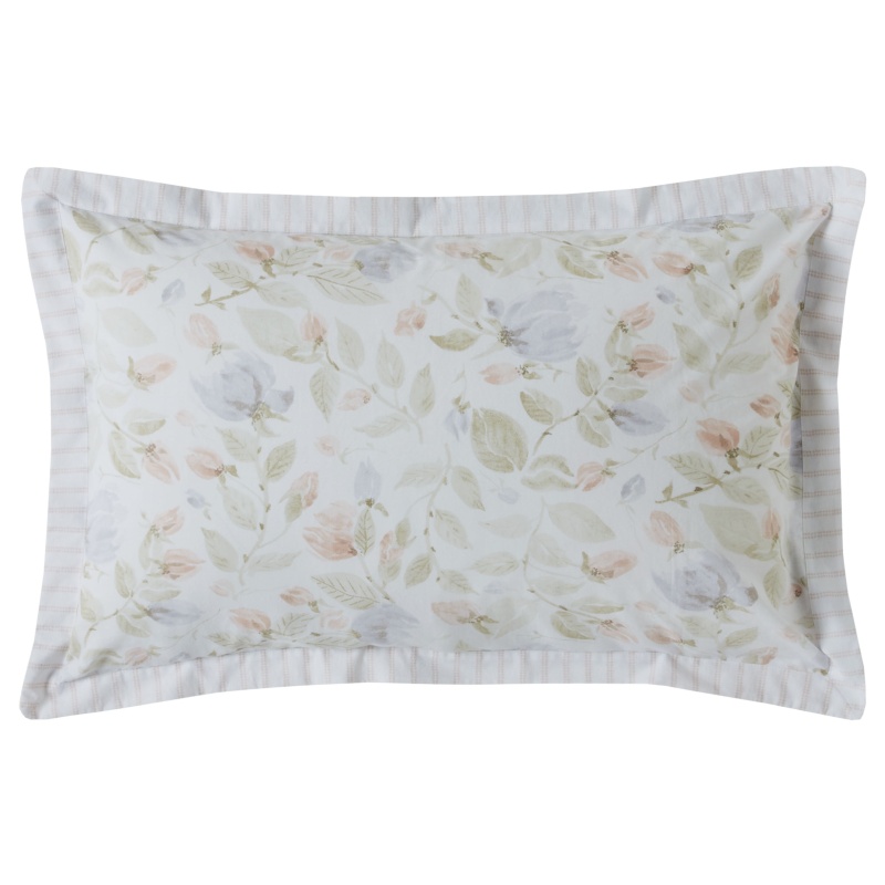 Laura Ashley Orisia Peony Pillowcase Pair - Pale Sage