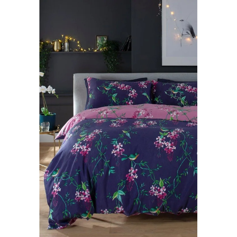 Deyongs Bird Garden Duvet Set - Plum
