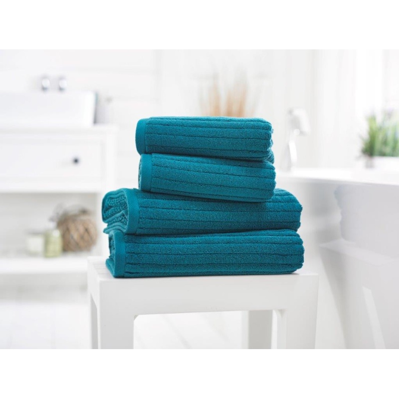 Deyongs Rialto Ribbed Towel - Lagoon