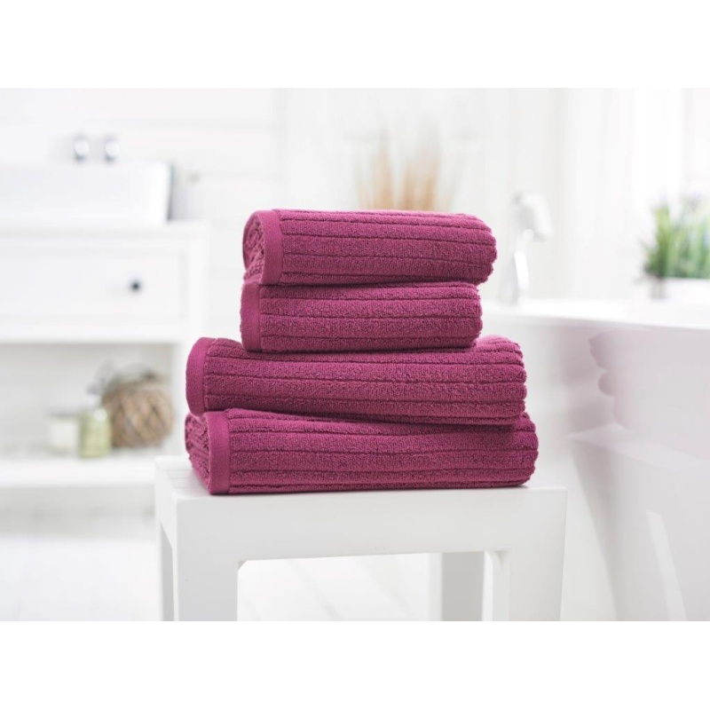Deyongs Rialto Ribbed Towel - Cerise