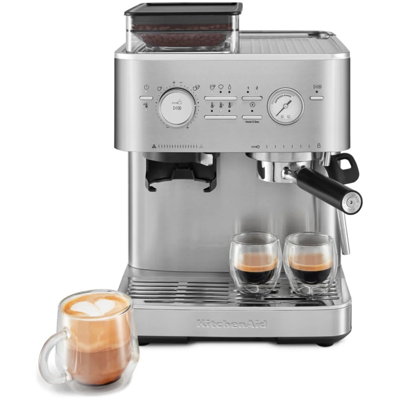 KitchenAid KitchenAid 5KES6551BSX Semi Automatic Espresso Machine with Burr Grinder - Stainless Steel