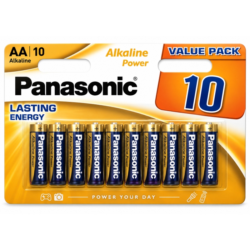 Panasonic Panasonic AA Alkaline Power Batteries - 10 Pack