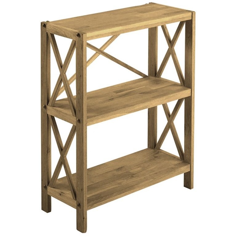 X Oak 3 Shelf Unit