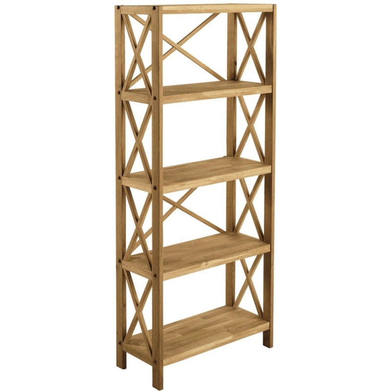 X Oak 5 Shelf Unit