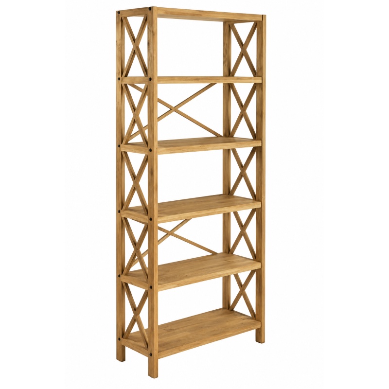 Unique X Oak 6 Shelf Unit