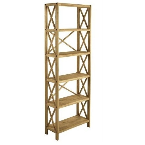 X Oak 6 Shelf Unit