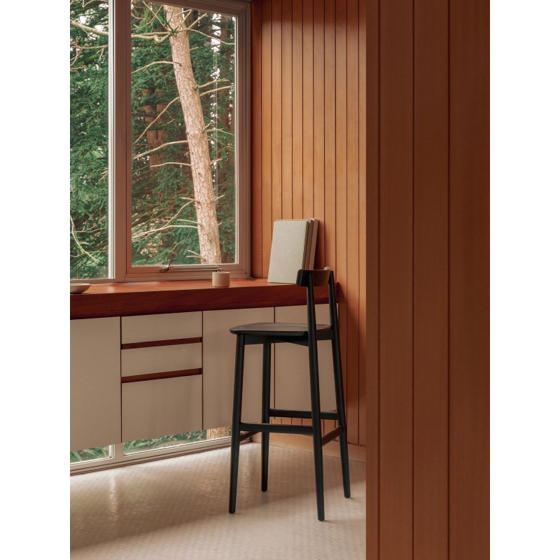 Ercol Lara Bar Stool With Back 75cm Downtown