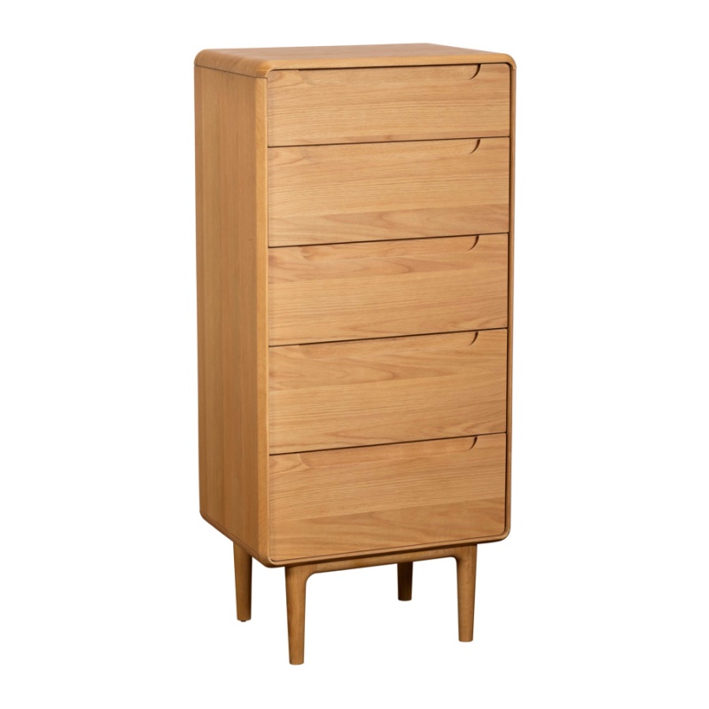 G Plan Winchester 5 Drawer Tall Chest With Mirror