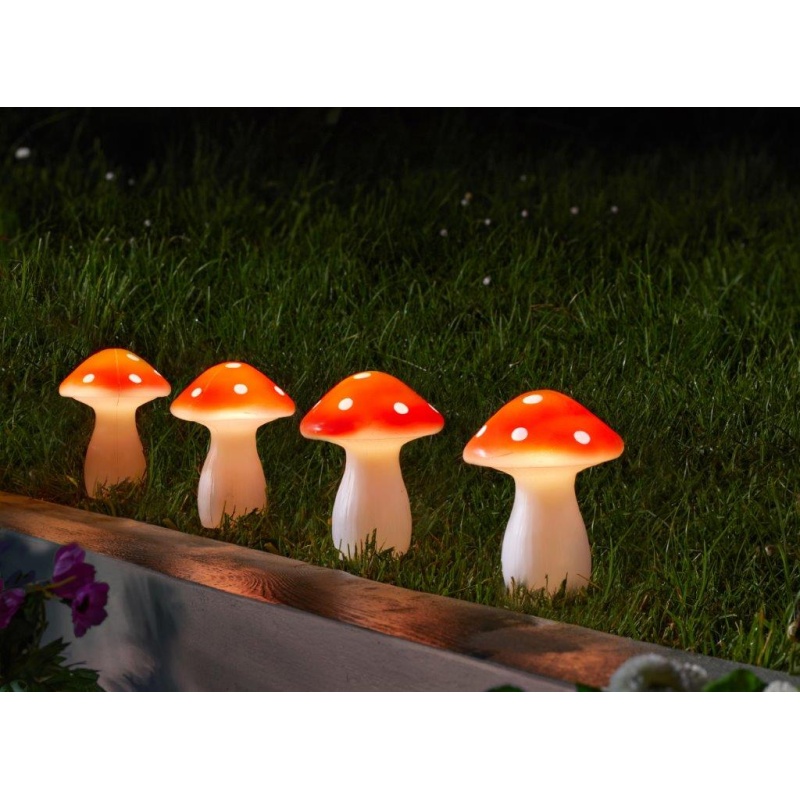 Smart Garden Fairy Mushroom Stake Lights - Set of 4