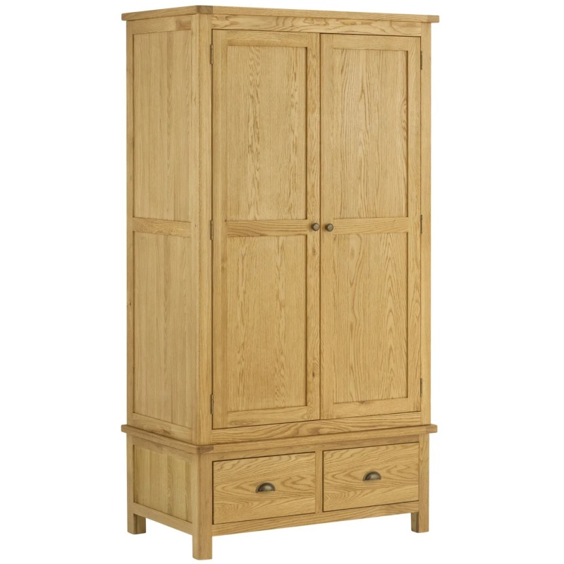 Downtown Provence Oak 2 Door Gents Wardrobe