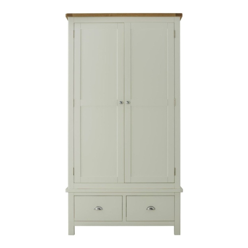 Downtown Provence Stone & Oak 2 Door Gents Wardrobe
