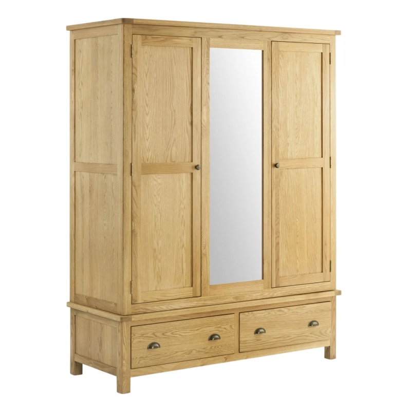 Downtown Provence Oak 3 Door Triple Wardrobe