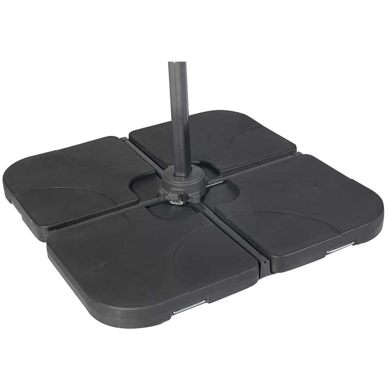 Norfolk Leisure Royce 100kg Four Part Plastic Concrete Base - Black