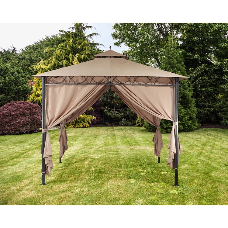 Royalcraft Dubai 3m X 3m Gazebo & Curtains - Mocha