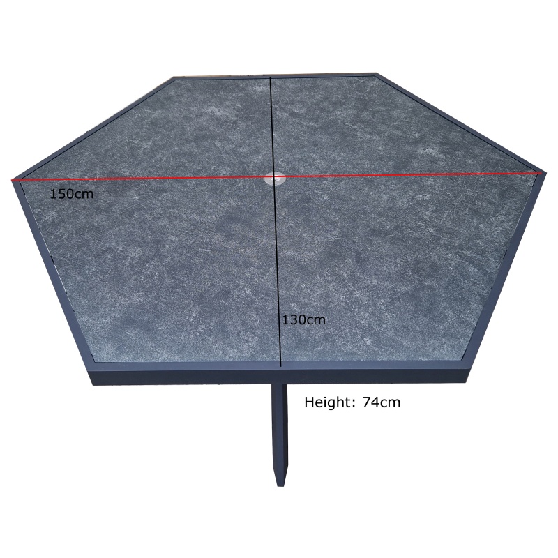 Signature Weave Signature Weave Bettina 6 Seater Hexagon Ceramic Table Dining Set