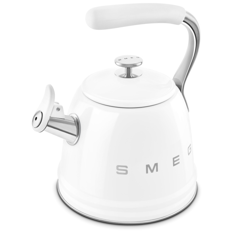 Smeg White 50S Style Whistling Kettle 2.3L