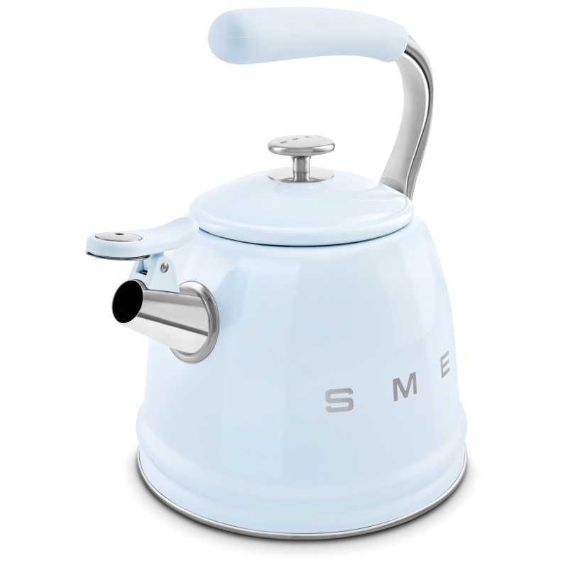 Smeg Blue 50S Style Whistling Kettle 2.3L - Pastel