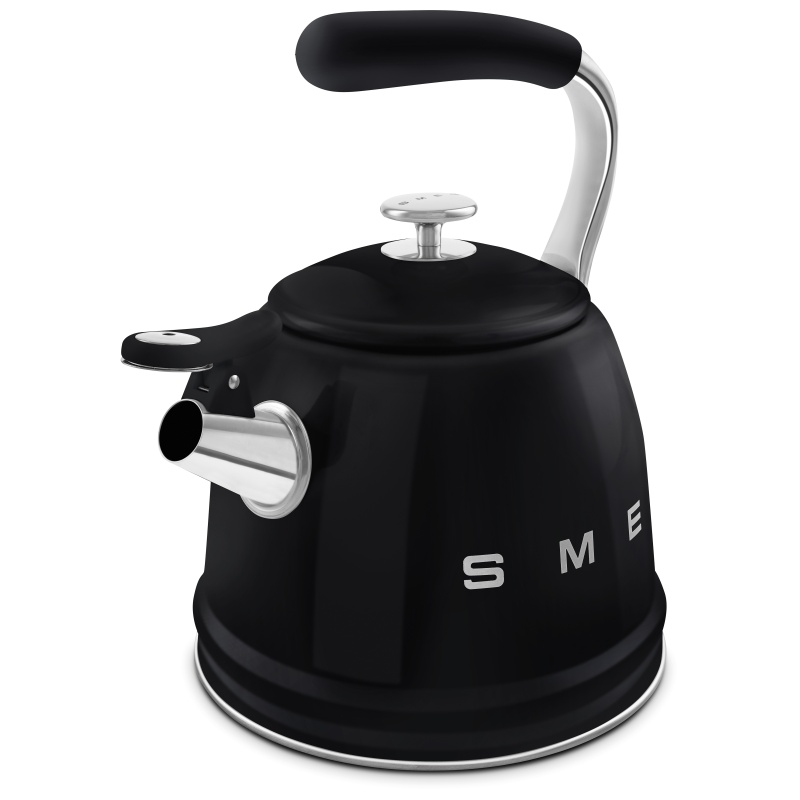Smeg Black 50S Style Whistling Kettle 2.3L