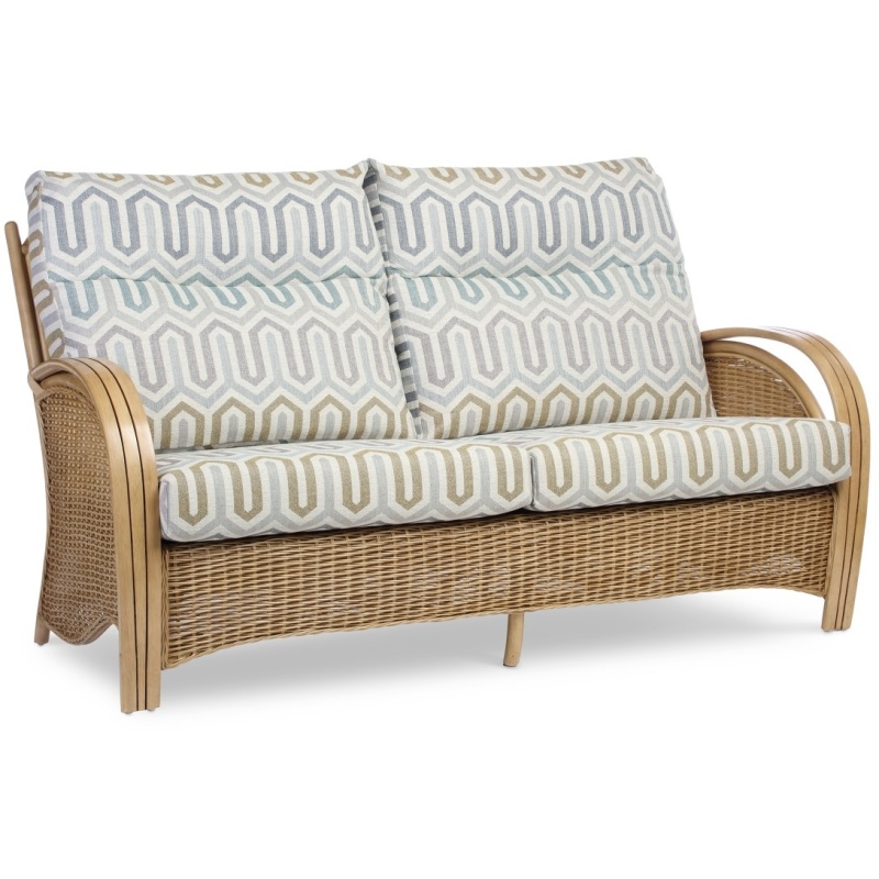 Desser Desser Manila Light Oak 3 Seater Cane Sofa