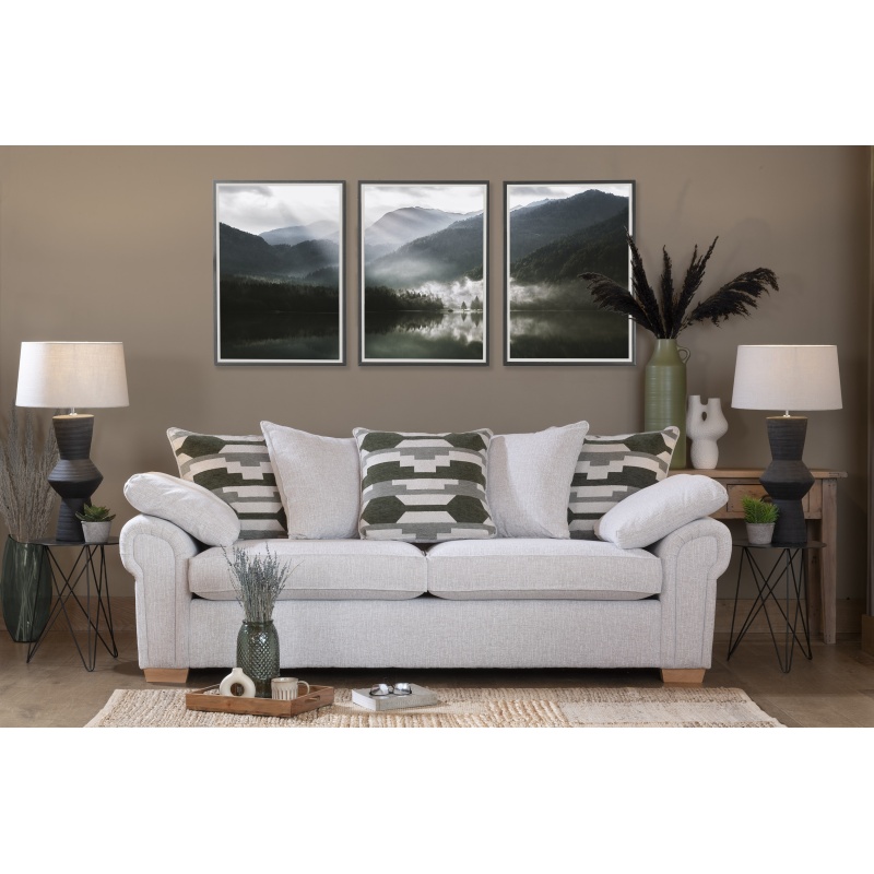Ava Grand Pillow Back Fabric Sofa