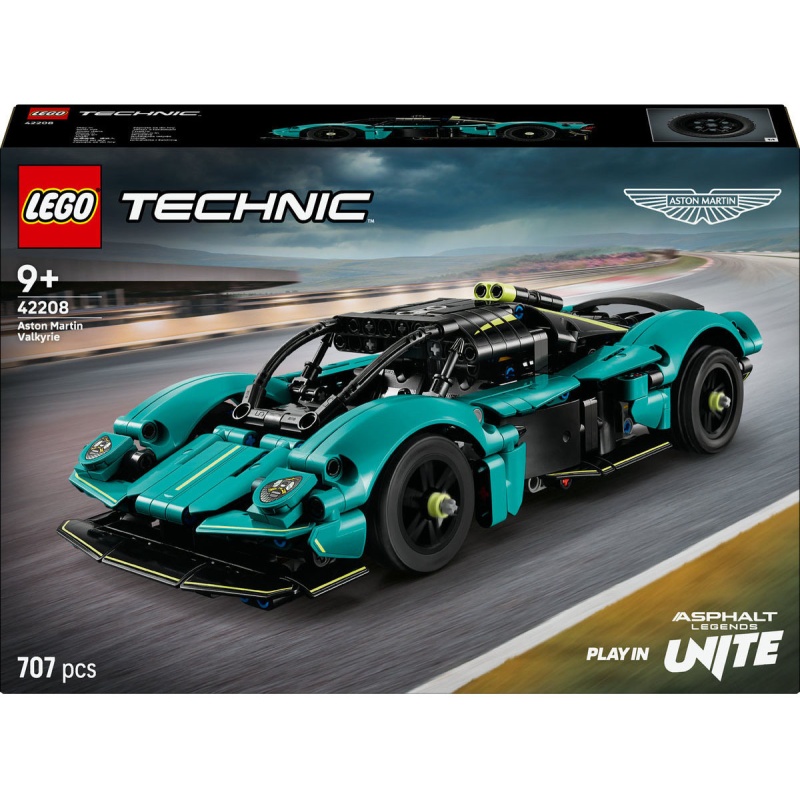 Image of LEGO Technic 42208 Aston Martin Valkyrie In Black/Turquoise