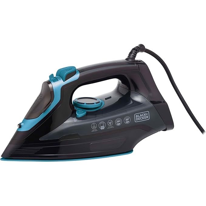 Black & Decker BXIR22004AGB 3000W Steam Iron - Black/Aqua