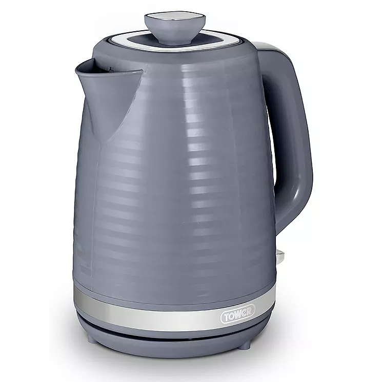 Tower Jug Kettle, Saturn Range 1.7L, 3Kw , T10077GRY, Grey and Chrome Accents - Image 2