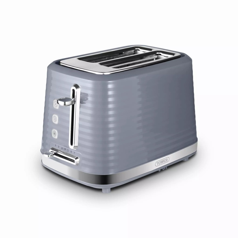Tower T20083GRY Saturn 2 Slice Toaster - Grey