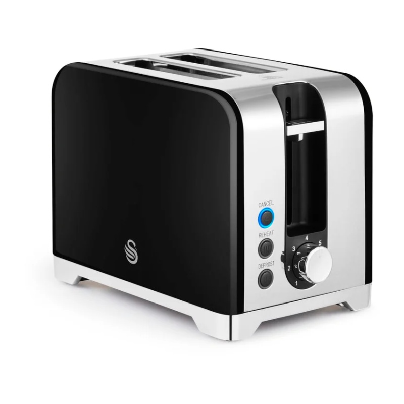 Swan ST19031BLK Solace 2 Slice Toaster - Black