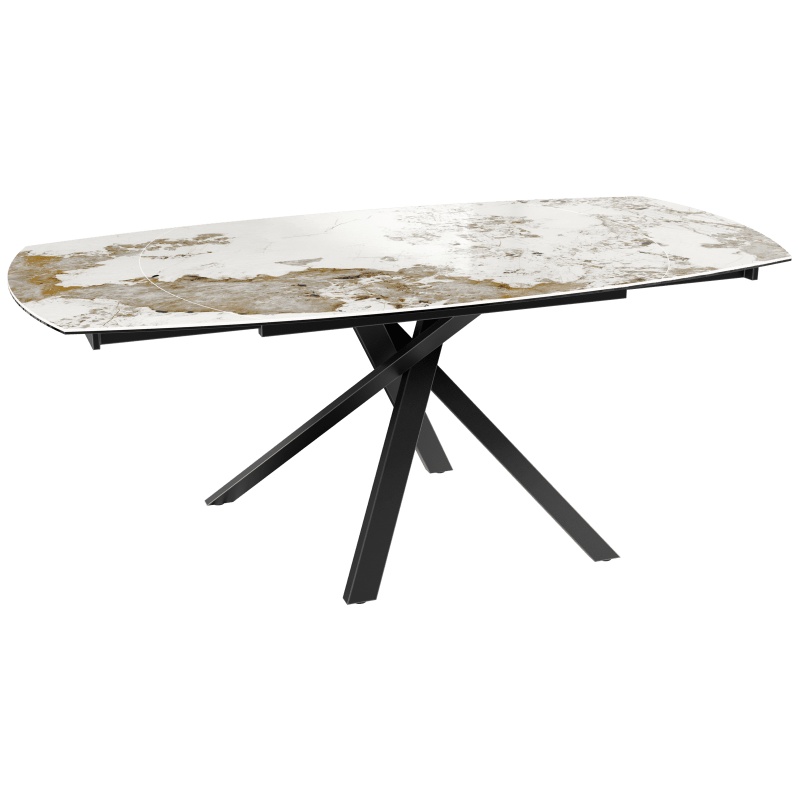 Akante Akante Kheops 130cm/190cm Extending Dining Table - Calcatta Marble