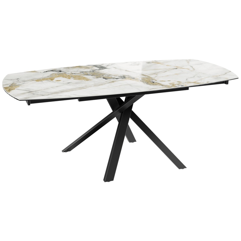 Akante Akante Kheops 130cm/190cm Extending Dining Table - Doro Marble