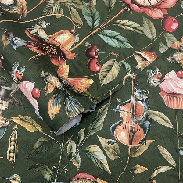 Holden Decor Curios Creatures Wallpaper - Green