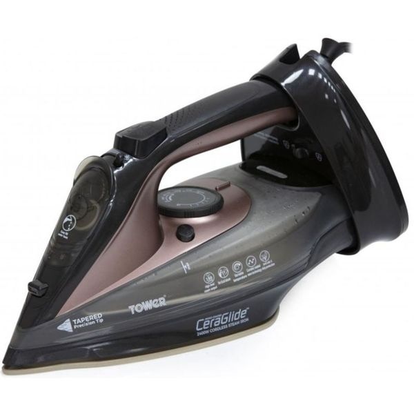 Tower Tower T22008 2400W Cord-Cordless Steam Iron - Rose Gold