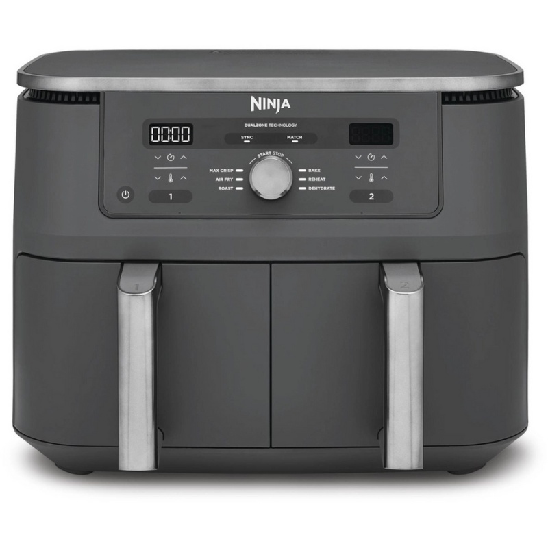 Ninja Ninja DZ400UK MAX 6-in-1 Dual Zone Air Fryer 9.5L - Gun Metal Grey