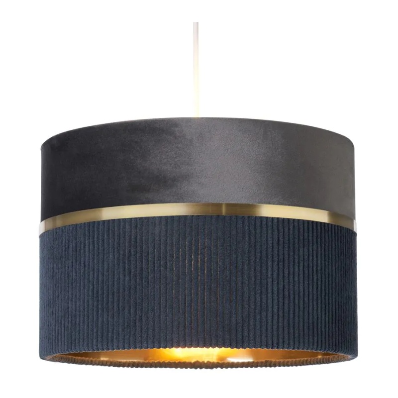 BHS BHS Violet Mixed Fabric Shade 30cm - Grey