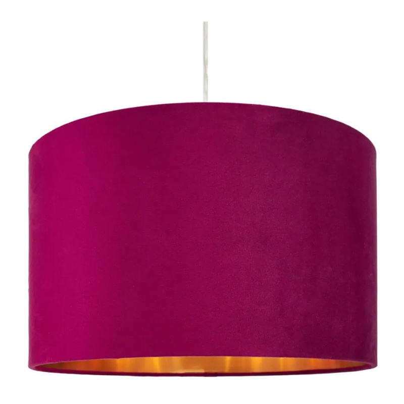 BHS BHS Velvet Easyfit Light Shade 40cm - Raspberry Red