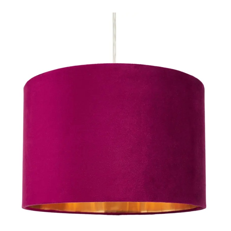 BHS BHS Velvet Easyfit Light Shade 30cm - Raspberry Red