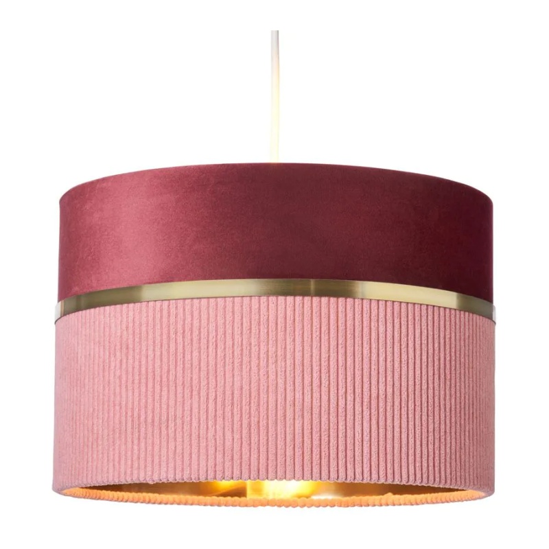 BHS BHS Violet Mixed Fabric Shade 30cm - Pink
