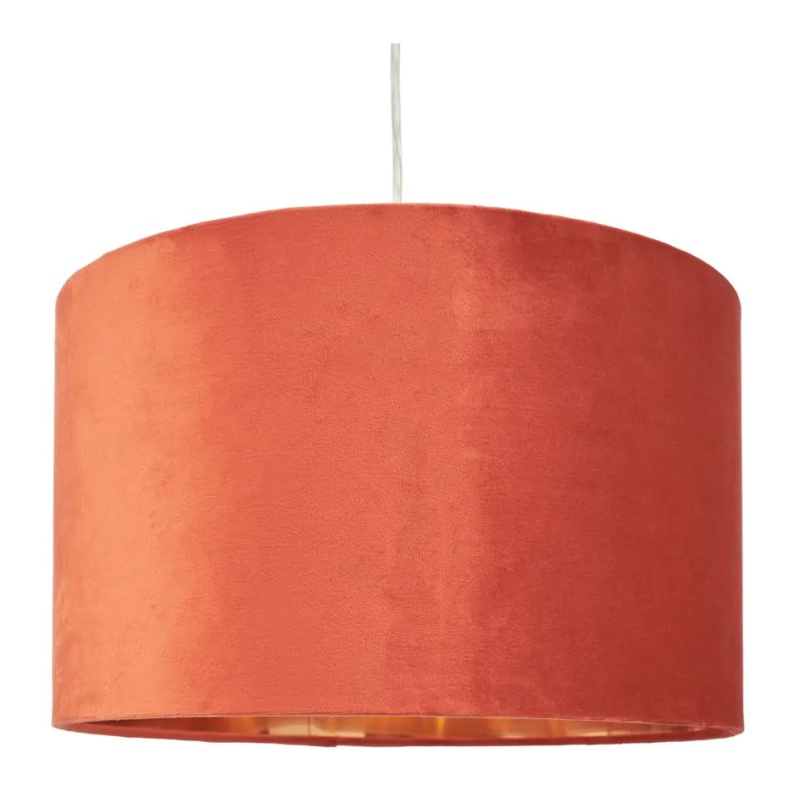 Bhs Light/Orange Velvet Easyfit Shade 40Cm