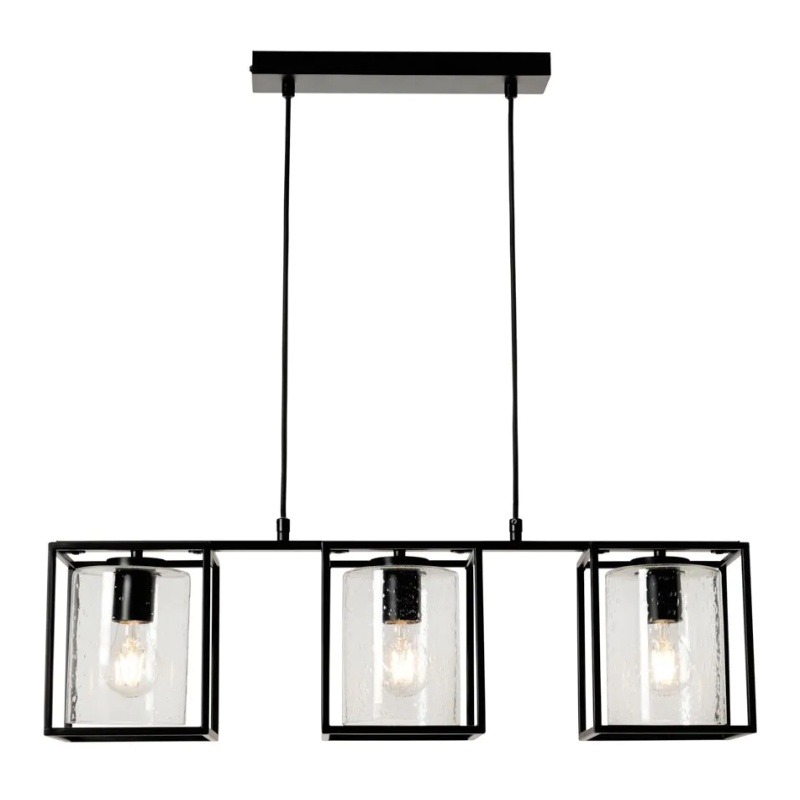 BHS BHS Hardy Cage 3 Light Diner - Matte Black
